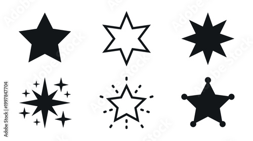Dynamic star illustrations graphic design digital art modern aesthetic creative visualization