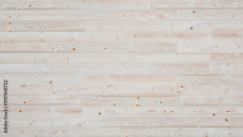 Foto Light wood wall texture with natural knots background horizontal material claddi