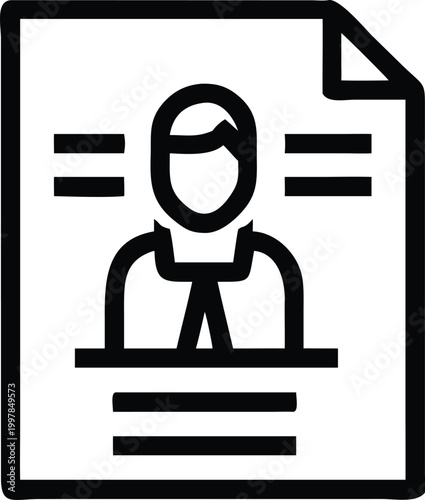 Professional resume or curriculum vitae document showcasing personal profile and qualifications for employment application