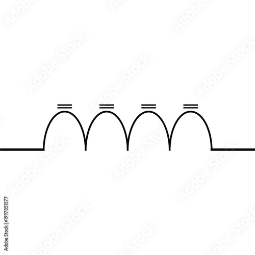 Photos ferrite core inductor icon isolated electronic component vector