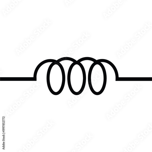 Inductor solid electronic component isolated vector icon