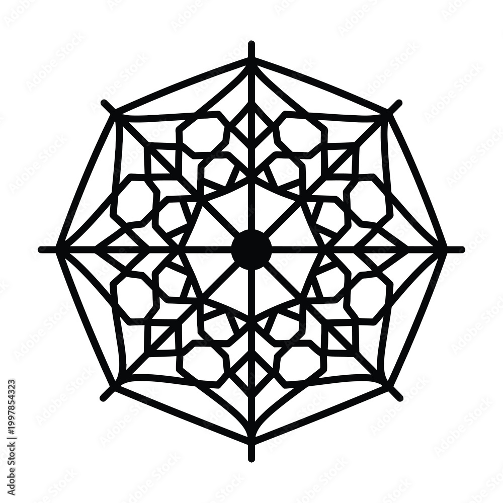 Fototapeta premium Geometric Pattern with Circles and Lines