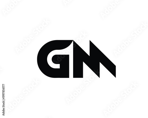 Bilde på lerret GM Logo Design. GM