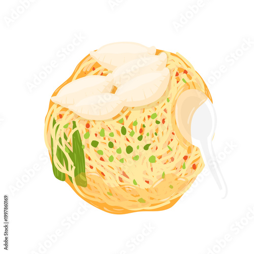 noodle soup with dumpling