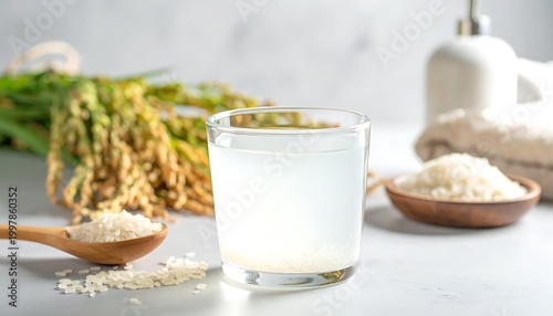Rice water skincare drink