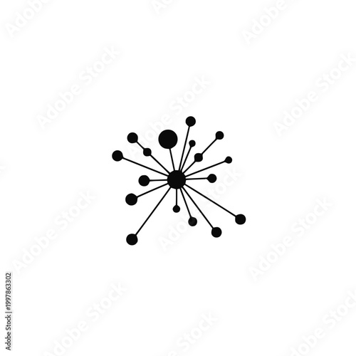 Connectivity node diagram features a central point with radiating lines and circles to illustrate communication networks and the rapid distribution of information across a digital platform.