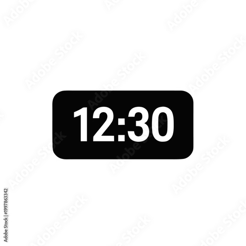 Digital clock display showing twelve thirty serves as a clear indicator of time for various professional scheduling and organizational applications.