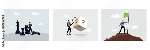 Marketing strategy, entrepreneurs analyze business opportunities, wins business competition.