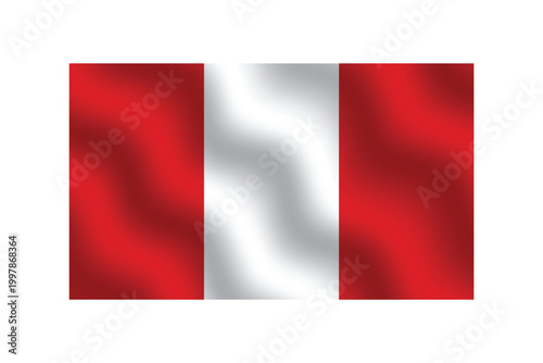 Flag of Peru Vector – Minimal Red and White
