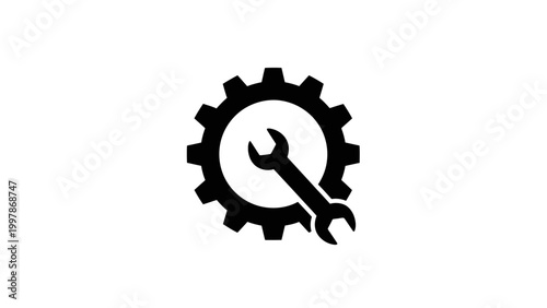 Gear with wrench and spanner tools.