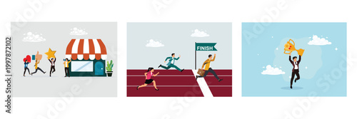 Marketing strategies, tries harder than other business partners, entrepreneurs achieve success.