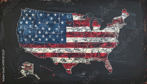 A creative representation of the United States as an American flag (1)