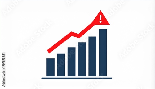 Upward Trend with Alert Icon Symbolizing Potential Risks in Business Growth and Market Volatility Free Download Upward Trend with Alert Icon Symbolizing Potential Risks in Business Growth and Market Volatility - GFXLoad