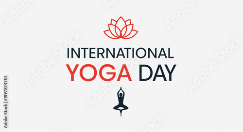 International Yoga Day celebration logo design.