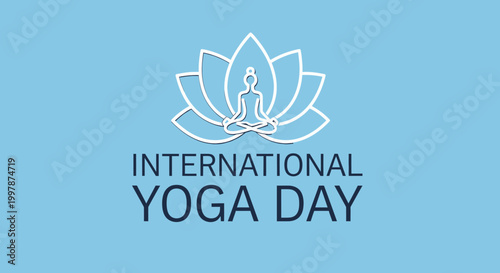 International Yoga Day celebration logo design.