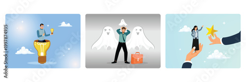 Entrepreneurs find new solutions, feel anxious and worried, support to achieve career success.