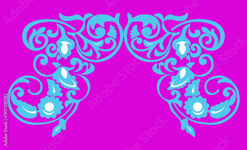 Floral pattern. wood carving pattern