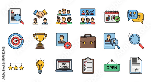 Business icons and symbols collection.