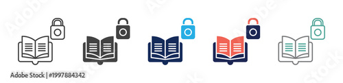 secure ledger icon set consisting of multiple styles. vector illustration