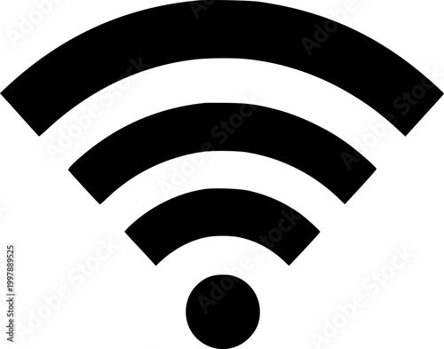 WiFi icon wireless internet signal symbol isolated on white background