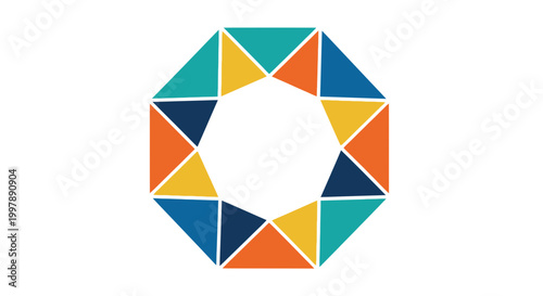 Colorful Geometric Octagon Abstract Logo Design Free Download Colorful Geometric Octagon Abstract Logo Design - GFXLoad