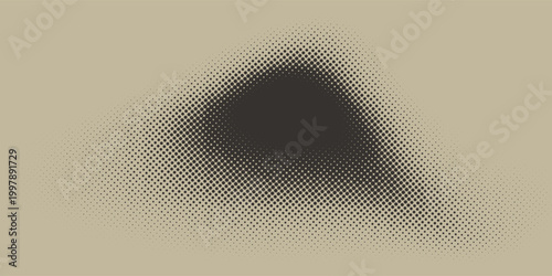 Dotted halftone texture background. Black and white pop art gradient overlay. Fading grunge gritty noise wallpaper. Weathered pixelated comic backdrop. Vector bitmap subtle vanishing surface