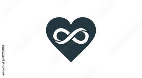 Konstfotografi Heart with infinity symbol vector illustration