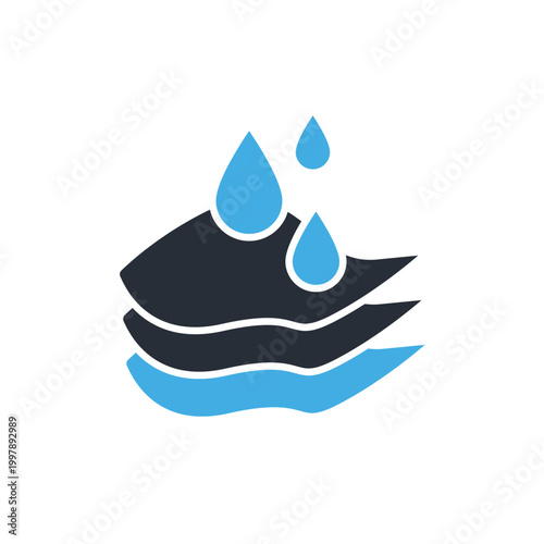 Tableau sur toile absorb water icons minimalist flat style design, absorb water Vector illustratio