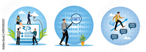 Team collaboration builds cloud computing, checks facts and fiction, feedback to grow business.