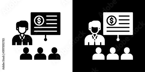 Training Icon Set Vector Collection Isolated In Black And White