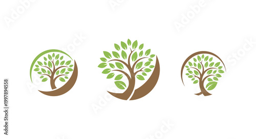 Tree Logo Icons Set