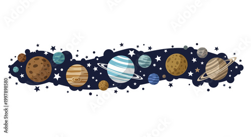 Planets in our solar system.