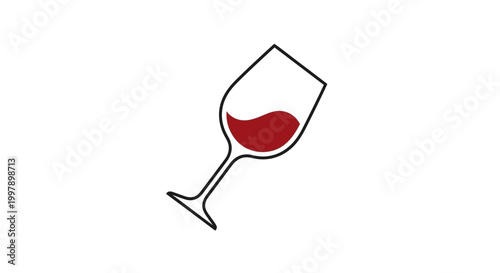 Fotografia Red Wine Glass Icon.