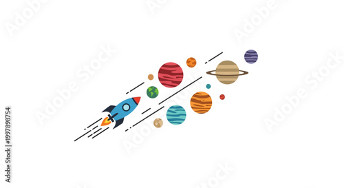 Rocket Ship Solar System Model.