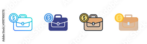 Business Icon Set Vector Collection Isolated In Black And White