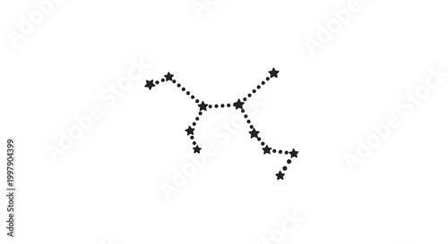 Constellation Graphic Minimalist Design with Copy Space
