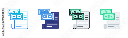 Fee Icon Set Vector Collection Isolated In Black And White