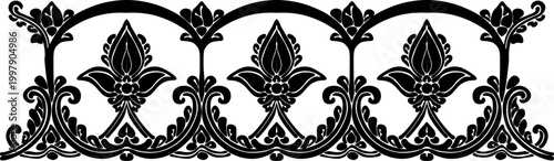 traditional pattern of sumatera. floral pattern with dark color