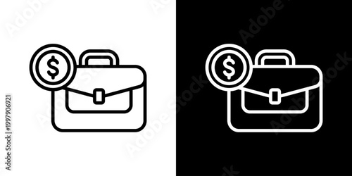 Business Icon Set Vector Collection Isolated In Black And White
