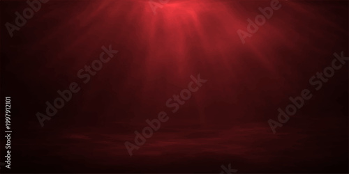 A bright blue laser ray cuts through the dark night to create a glowing spotlight on stage, featuring an abstract motion texture and a black pattern backdrop for a party design illustration