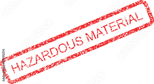 Hazardous material warning stamp vector