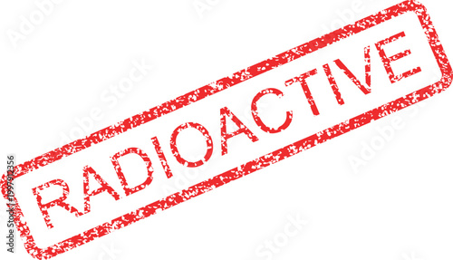 Radioactive hazard warning stamp vector