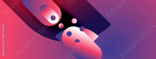 Abstract shapes, vibrant colors blend. Gradient hues create dynamic composition. Modern design, smooth transitions, visual harmony.