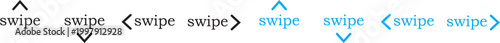 Swipe Icon Set. Mobile app gestures and navigation symbols. Gesture Interaction sign. Set of SWIPE Direction Icons with Arrows Indicating Left, Right, Up, and Down Gestures for Touch Interfaces