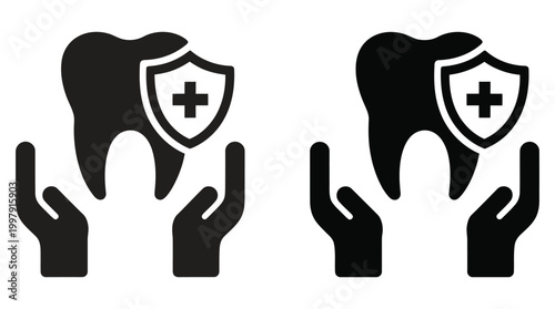 Dental care icon, tooth health symbol, dentistry and oral hygiene concept, dental clinic and medical treatment care