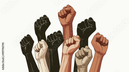 Raised Fists of Unity and Diversity, Juneteenth