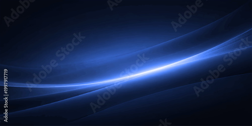 Abstract blue waves and light rays create a digital motion design backdrop with energy lines and dark texture for a modern wallpaper art illustration