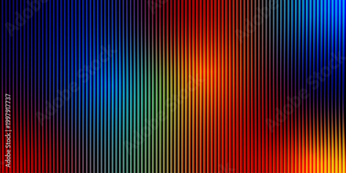 abstract bright decoration blue, red colorful gradient diagonal stripe fabric background with wave lines light pattern decoration maze grid textile design.