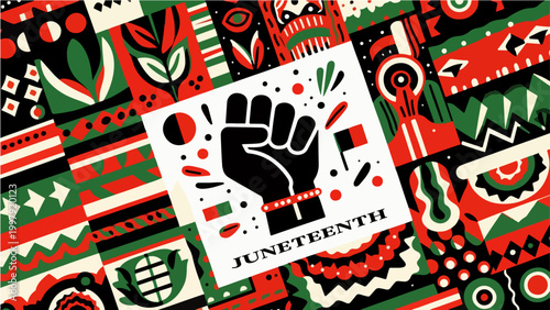 Juneteenth Raised Fist Celebration Design