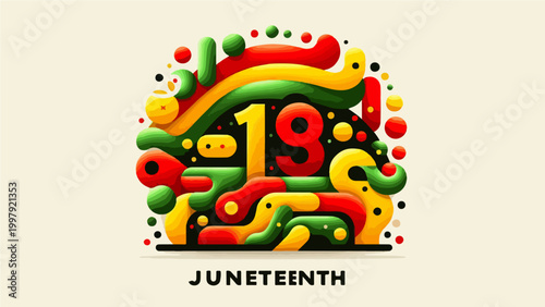 Juneteenth 19 Colorful Celebration Design